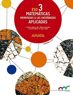 portada Matemáticas orientadas a las enseñanzas aplicadas 3. (Aprender es crecer en conexión)