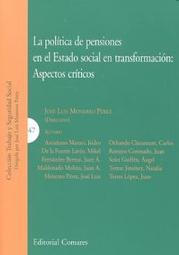 portada La política de pensiones en el estado social en transformación : aspectos críticos