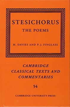 portada Stesichorus (Cambridge Classical Texts and Commentaries) (en Inglés)