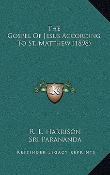 portada the gospel of jesus according to st. matthew (1898) (in English)