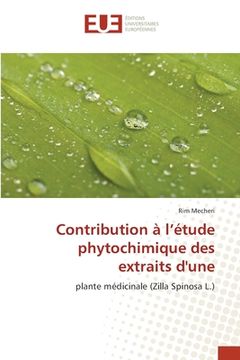 portada Contribution à l'étude phytochimique des extraits d'une (in French)