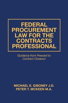 portada Federal Procurement Law For The Contracts Professional
