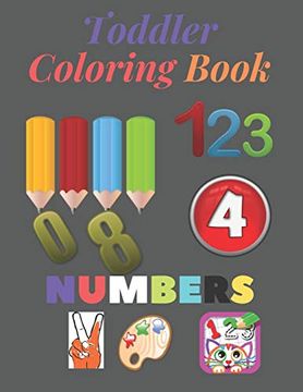 portada Toddler Coloring Book -Numbers 123. Early Learning (en Inglés)