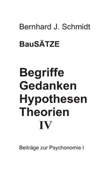 portada Begriffe - Gedanken - Hypothesen - Theorien IV 