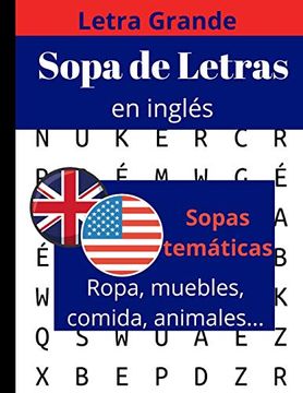 portada Sopa de Letras en Inglès: Libro de Sopa de Letras Para Adultos y Mayores (in English)