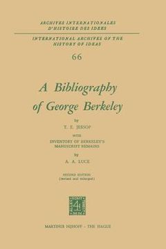 portada A Bibliography of George Berkeley: With Inventory of Berkeley's Manuscript Remains