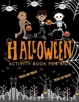 portada Halloween Activity Book for Kids: Halloween Theme Activity Book for Coloring, Mazes, World Search Puzzles, Sudoku Scary and Funny Kids Halloween Activ (in English)
