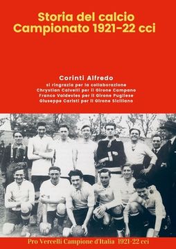 portada Storia del Calcio Campionato 1921-22 cci