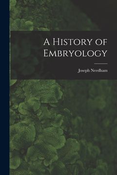 portada A History of Embryology (en Inglés)