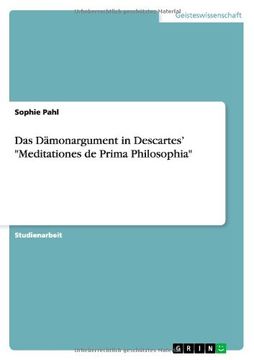 portada Das Dämonargument in  Descartes' "Meditationes de Prima Philosophia" (German Edition)