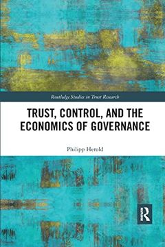 portada Trust, Control, and the Economics of Governance (Routledge Studies in Trust Research) (en Inglés)