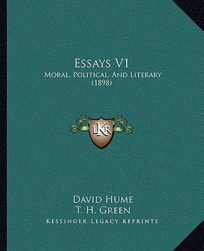 portada essays v1: moral, political, and literary (1898) (en Inglés)