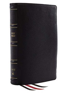 portada Nkjv, Reference Bible, Classic Verse-By-Verse, Center-Column, Genuine Leather, Black, red Letter, Comfort Print: Holy Bible, new King James Version 