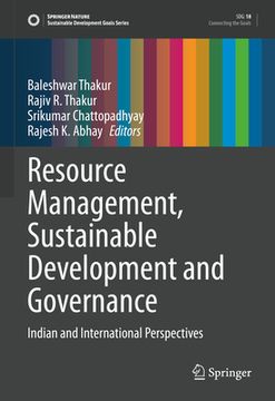 portada Resource Management, Sustainable Development and Governance: Indian and International Perspectives