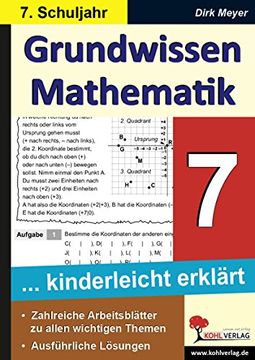 portada Grundwissen Mathematik 7. Schuljahr: ... kinderleicht erklärt (en Alemán)