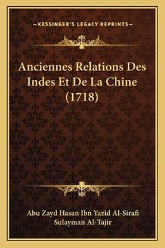 portada Anciennes Relations Des Indes Et De La Chine (1718) (in French)
