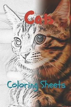 portada Cat Coloring Sheets: 30 Cat Drawings, Coloring Sheets Adults Relaxation, Coloring Book for Kids, for Girls, Volume 12 (en Inglés)