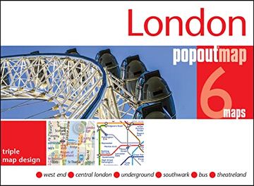 portada London Triple: 3 Popout Maps in one Handy, Pocket-Size Format (en Alemán)