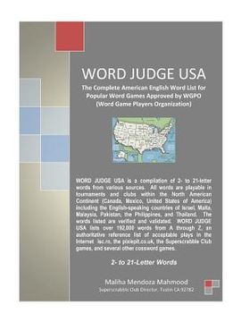portada Word Judge USA: The Complete American English Word List for Popular Word Games Approved by Wgpo (Word Game Players Organization)