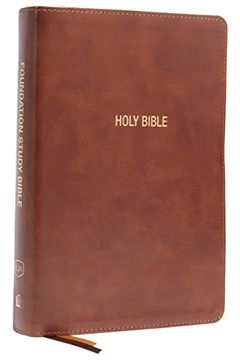 portada Kjv, Foundation Study Bible, Large Print, Leathersoft, Brown, red Letter, Thumb Indexed, Comfort Print: Holy Bible, King James Version (in English)