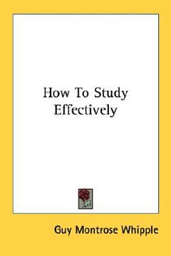 portada how to study effectively (en Inglés)