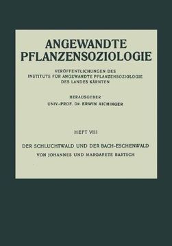 portada Der Schluchtwald Und Der Bach-Eschenwald (Angewandte Pflanzensoziologie)