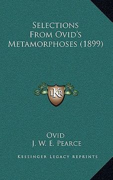portada selections from ovid's metamorphoses (1899)