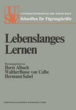 portada Lebenslanges Lernen: Festschrift Für Ludwig Vaubel Zum Siebzigsten Geburtstag (in German)
