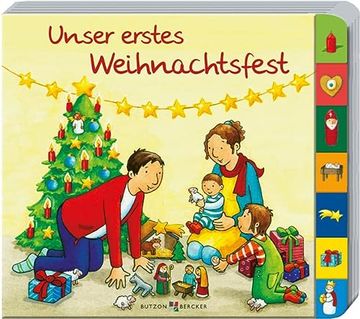 portada Unser Erstes Weihnachtsfest (Pappbilderbücher mit Griffregister) (en Alemán)