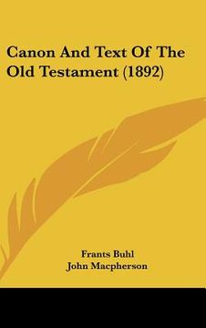 portada canon and text of the old testament (1892) (in English)