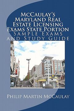 portada mccaulay's maryland real estate licensing exams state portion sample exams and study guide (en Inglés)