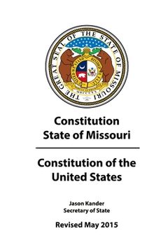 portada Constitution State of Missouri (Revised May 2015) & Constitution of the United States (en Inglés)