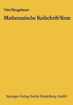 portada Mathematische Keilschrift-Texte (en Alemán)