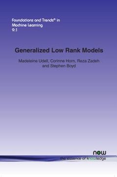 portada Generalized Low Rank Models (en Inglés)