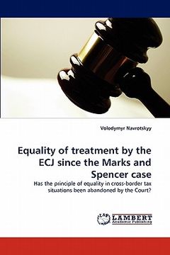 portada equality of treatment by the ecj since the marks and spencer case