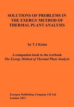portada solutions of problems in the exergy method of thermal plant analysis (en Inglés)