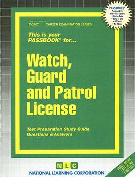 portada this is your passbook for watch, guard and patrol license (en Inglés)