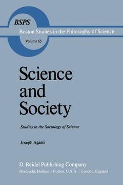 portada Science and Society: Studies in the Sociology of Science (en Inglés)