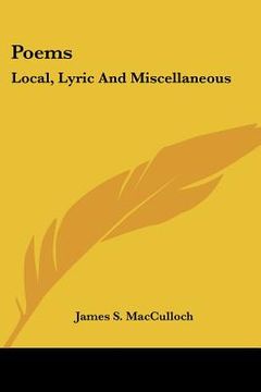 portada poems: local, lyric and miscellaneous (en Inglés)