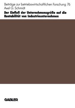 portada Der Einfluß der Unternehmensgröße auf die Rentabilität von Industrieunternehmen (Beiträge zur betriebswirtschaftlichen Forschung) (German Edition)