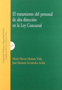 portada Tratamiento del personal de alta direccion en la ley concursal (in Spanish)