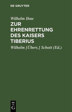portada Zur Ehrenrettung des Kaisers Tiberius (in German)
