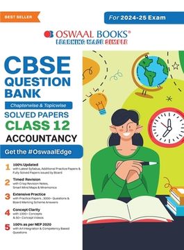 portada Oswaal CBSE Question Bank Class 12 Accountancy, Chapterwise and Topicwise Solved Papers For Board Exams 2025 (en Inglés)