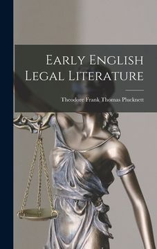 portada Early English Legal Literature (en Inglés)