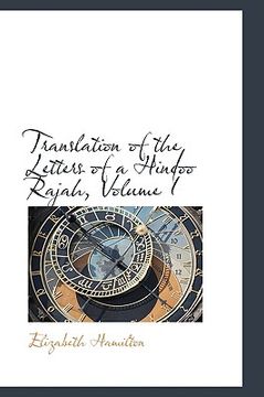 portada translation of the letters of a hindoo rajah, volume i