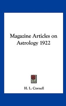 portada magazine articles on astrology 1922 (in English)