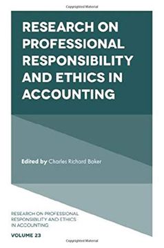 portada Research on Professional Responsibility and Ethics in Accounting: 23 (en Inglés)