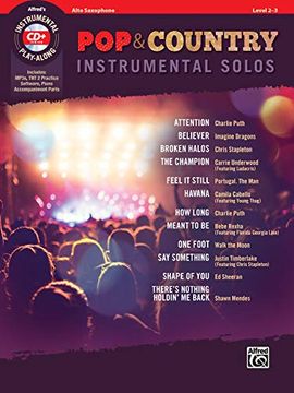 portada Pop & Country Instrumental Solos Alto Saxophone: Book & CD (en Inglés)