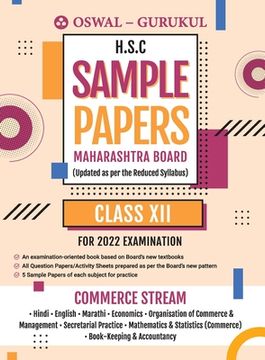 portada H.S.C. SAMPLE PAPERS (Maharashtra board) for 2022 Examination (Commerce Stream)