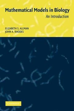 portada Mathematical Models in Biology Paperback: An Introduction (en Inglés)